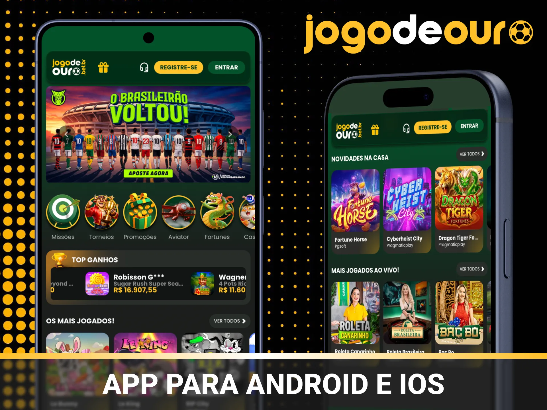 Baixe o App do Jogo de Ouro para Android e iOS agora.