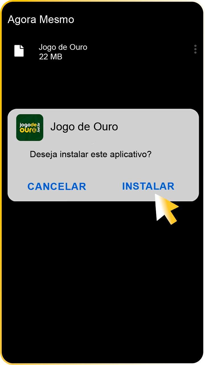 Instale o aplicativo oficial do Jogo de Ouro.