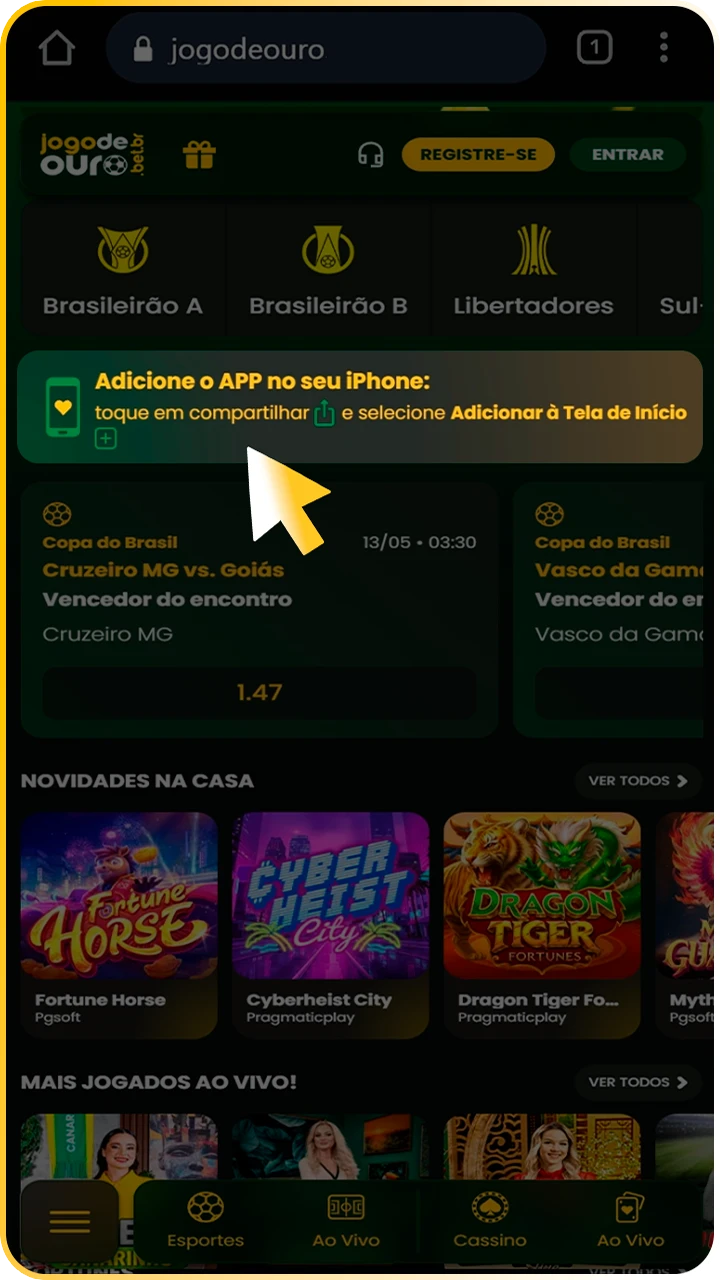 Baixe o aplicativo de basquete Jogo de Ouro.