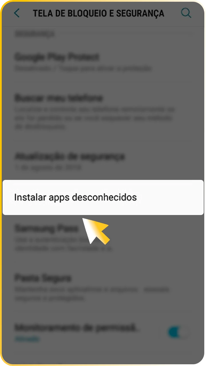 Instale e abra o app Jogo de Ouro.